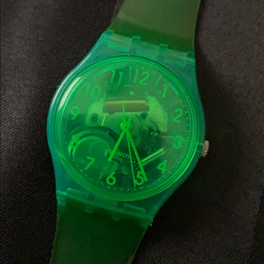Neon Green Swatch Watch